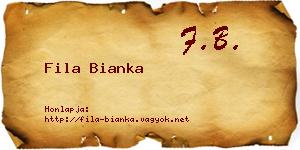 Fila Bianka névjegykártya
